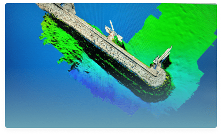 Integracion lidar aerotransportado con levantamiento multihaz Ferrol