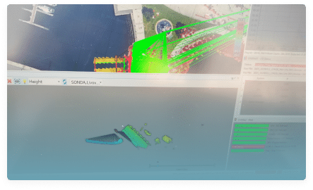 Levantamiento simultaneo de Lidar y multihaz